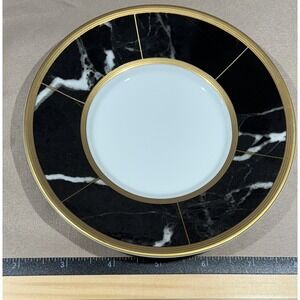 Faberge China Imperial Court Onyx Saucer Only Replacement, Black, Round, Gold